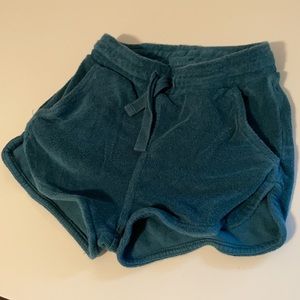 Tea Collection Girl’s Green Velour Shorts